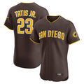 Rebec S.Diego Padres #23 Fernando Tatis Jr Player Brown Home Limited Elite Stitched Jerseys