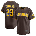 Rebec S.Diego Padres #23 Fernando Tatis Jr Player Brown Home Limited Stitched Jerseys