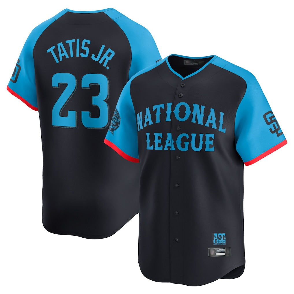 Rebec S.Diego Padres #23 Fernando Tatis Jr Player Navy National League All-Star Game Limited Stitched Jerseys