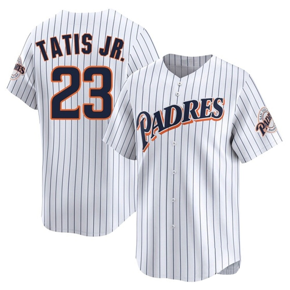 Rebec S.Diego Padres #23 Fernando Tatis Jr Player White Cooperstown Collection Limited Home Stitched Jerseys