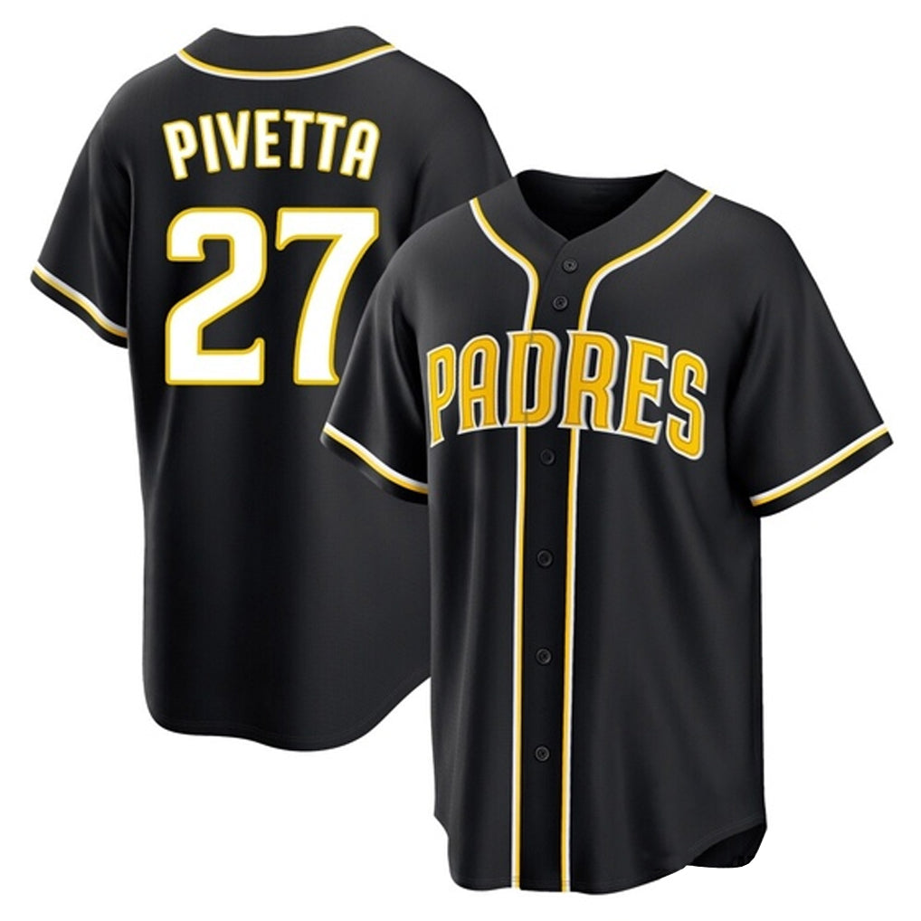 Rebec S.Diego Padres #27 Nick Pivetta Player Black 2026 Fashion Home Stitched Jerseys