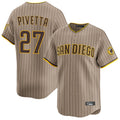 Rebec S.Diego Padres #27 Nick Pivetta Player Khaki Home Limited Stitched Jerseys