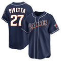 Rebec S.Diego Padres #27 Nick Pivetta Player Navy Cooperstown Collection Limited Home Stitched Jerseys