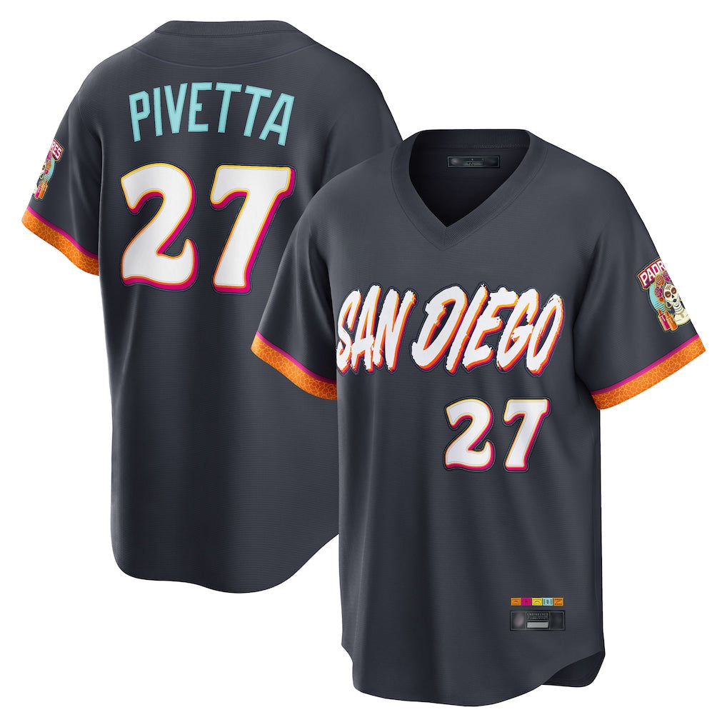 Rebec S.Diego Padres #27 Nick Pivetta Player Obsidian 2026 City Connect Home Limited T-shirt Stitched Jerseys