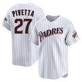 Rebec S.Diego Padres #27 Nick Pivetta Player White Cooperstown Collection Limited Home Stitched Jerseys
