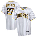 Rebec S.Diego Padres #27 Nick Pivetta Player White Home Limited Stitched Jerseys