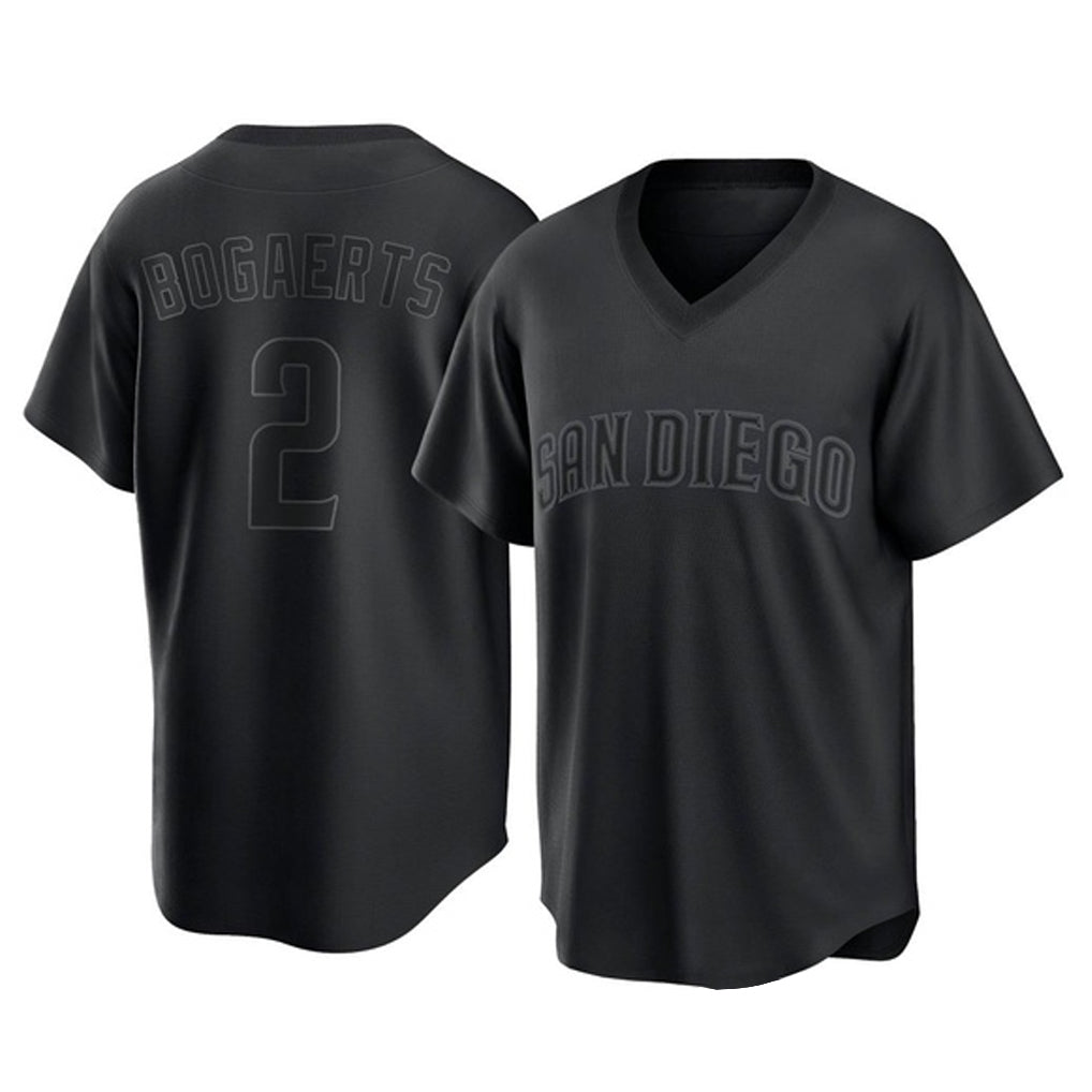 Rebec S.Diego Padres #2 Xander Bogaerts Player Black Pitch Fashion Game T-shirt Stitched Jerseys