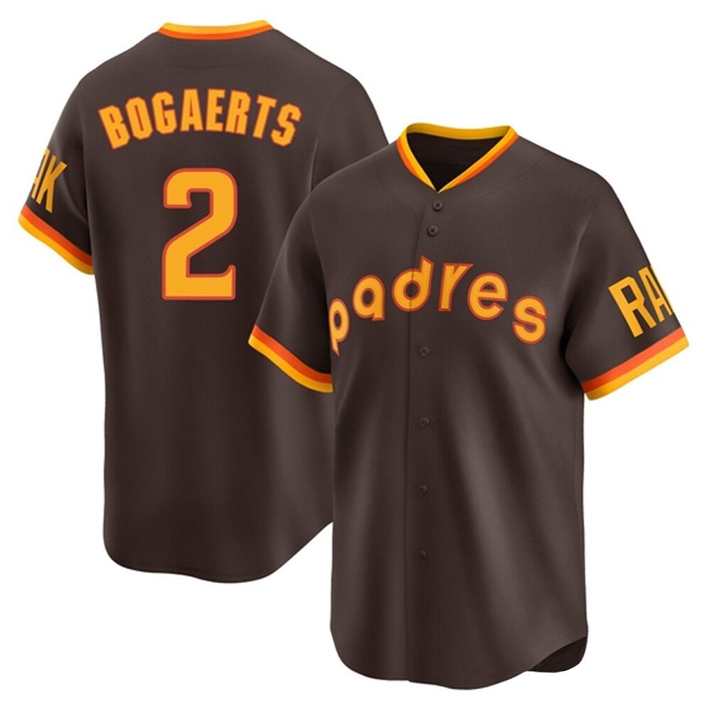 Rebec S.Diego Padres #2 Xander Bogaerts Player Brown Home Cooperstown Collection Replica Game Stitched Jerseys