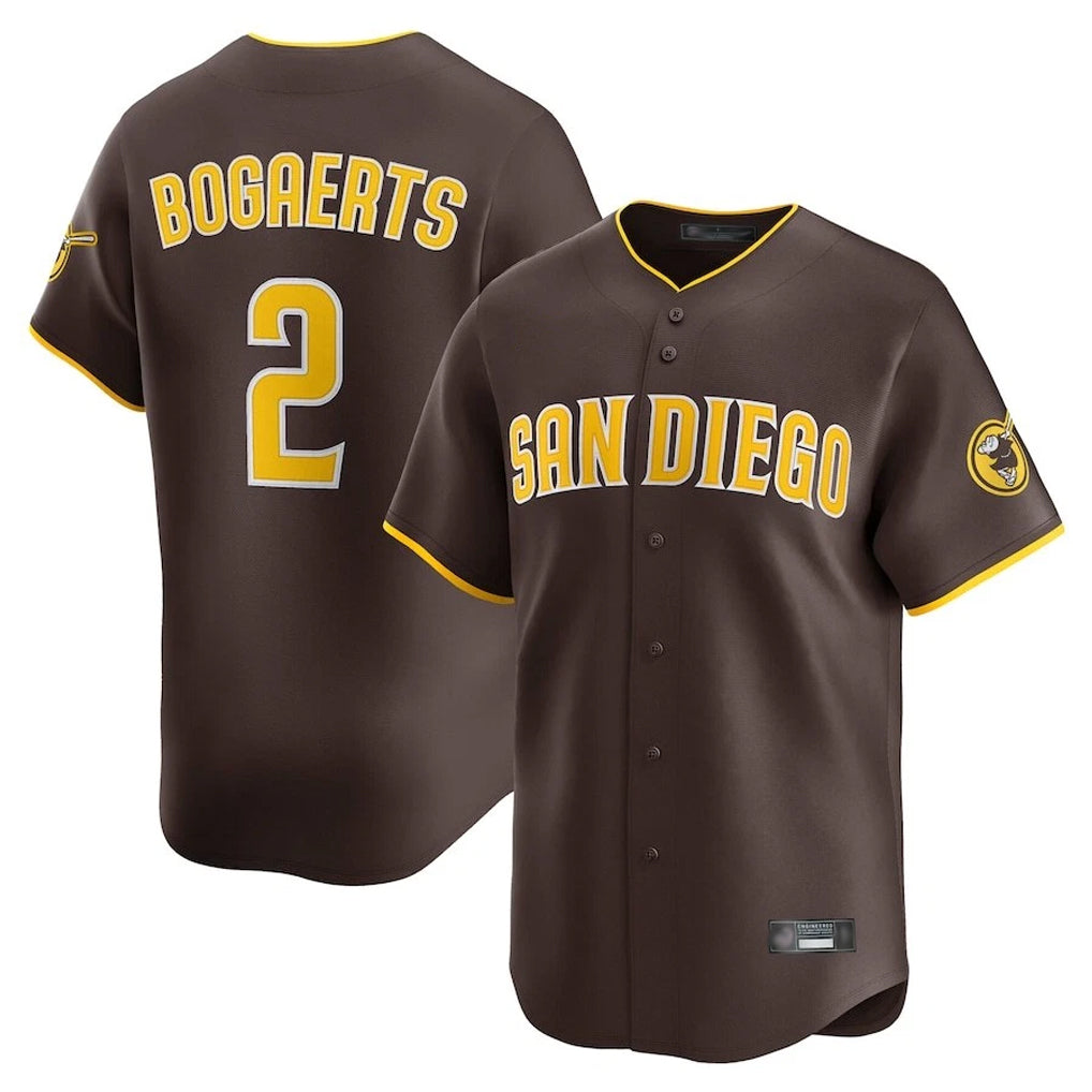 Rebec S.Diego Padres #2 Xander Bogaerts Player Brown Home Limited Stitched Jerseys