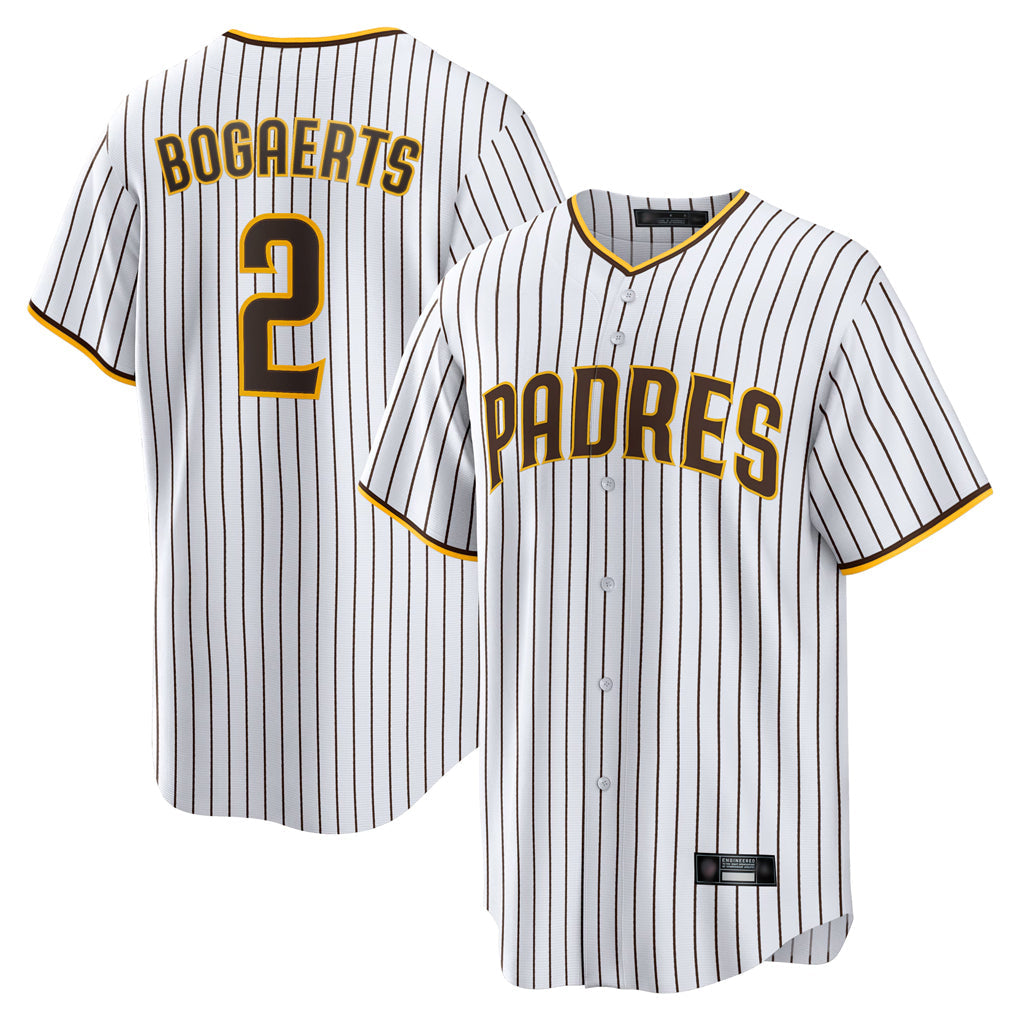 Rebec S.Diego Padres #2 Xander Bogaerts Player White Home Game Stitched Jerseys