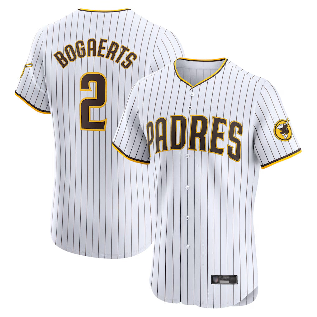 Rebec S.Diego Padres #2 Xander Bogaerts Player White Home Limited Elite Stitched Jerseys