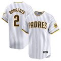 Rebec S.Diego Padres #2 Xander Bogaerts Player White Home Limited Stitched Jerseys