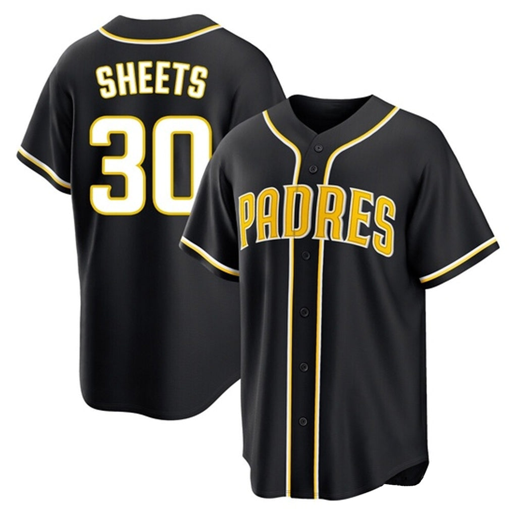Rebec S.Diego Padres #30 Gavin Sheets Player Black 2026 Fashion Home Stitched Jerseys