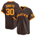 Rebec S.Diego Padres #30 Gavin Sheets Player Brown Home Cooperstown Collection Replica Game Stitched Jerseys