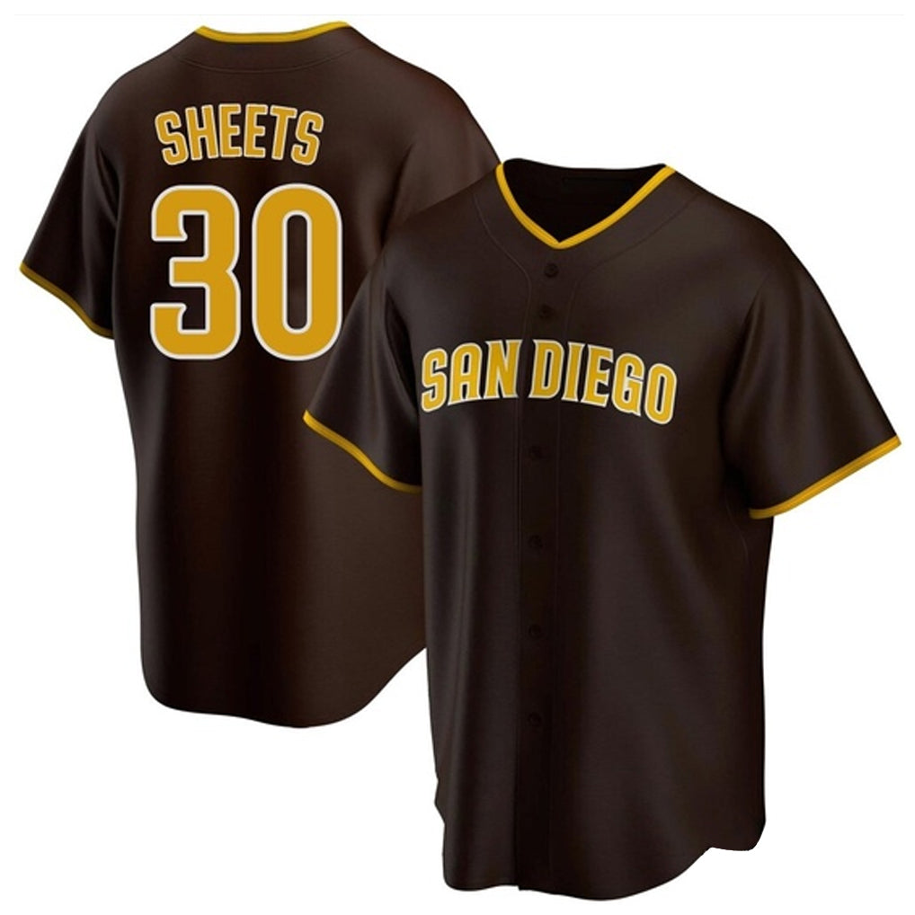 Rebec S.Diego Padres #30 Gavin Sheets Player Brown Home Game Stitched Jerseys