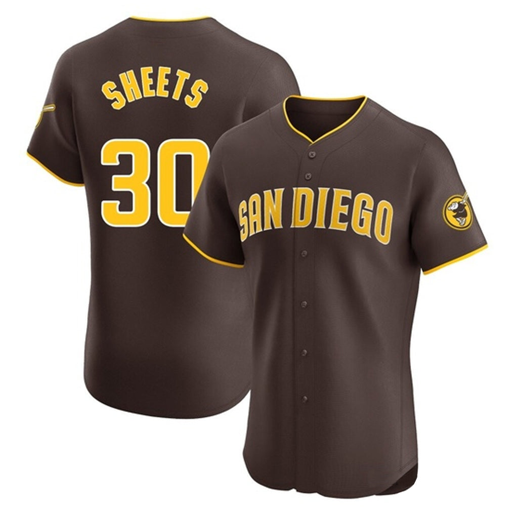 Rebec S.Diego Padres #30 Gavin Sheets Player Brown Home Limited Elite Stitched Jerseys