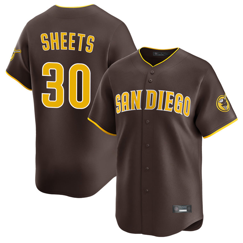 Rebec S.Diego Padres #30 Gavin Sheets Player Brown Home Limited Stitched Jerseys