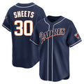 Rebec S.Diego Padres #30 Gavin Sheets Player Navy Cooperstown Collection Limited Home Stitched Jerseys