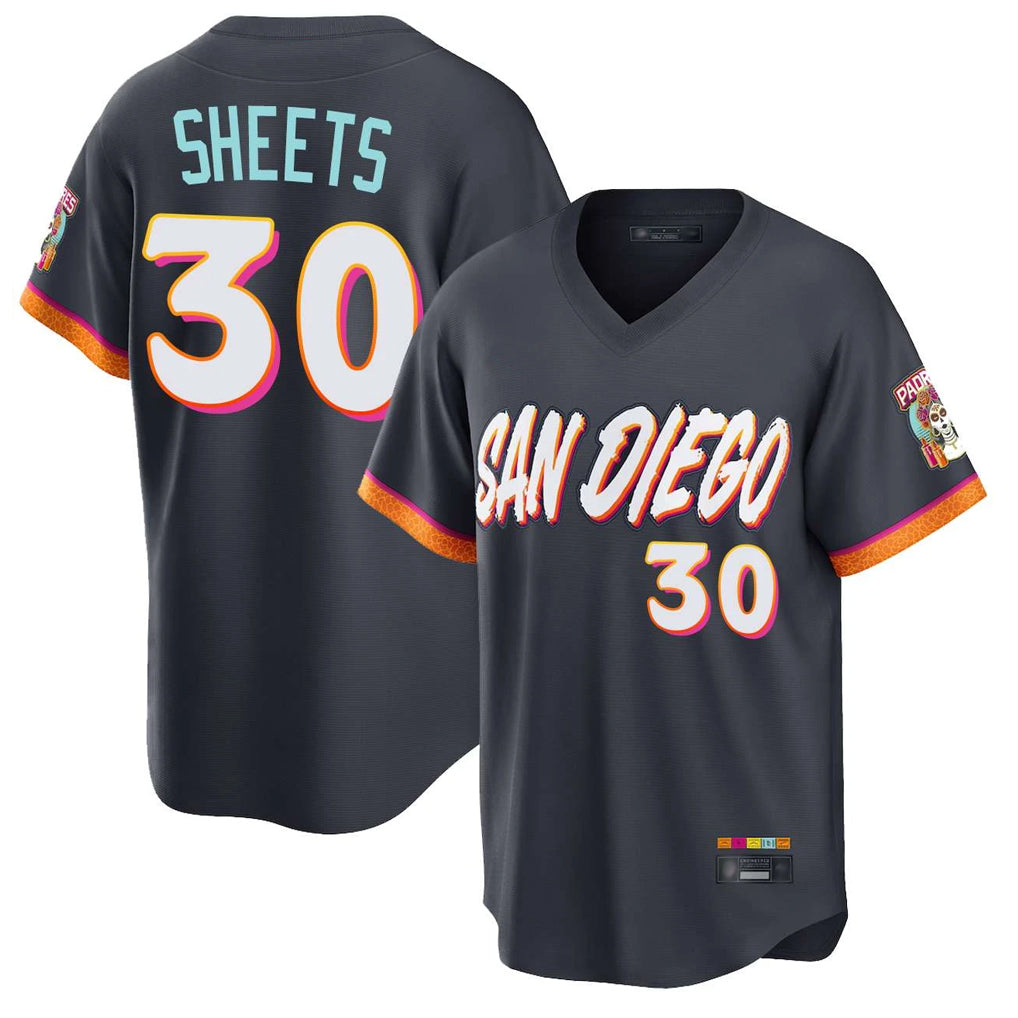 Rebec S.Diego Padres #30 Gavin Sheets Player Obsidian 2026 City Connect Home Limited T-shirt Stitched Jerseys