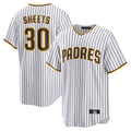 Rebec S.Diego Padres #30 Gavin Sheets Player White Home Game Stitched Jerseys