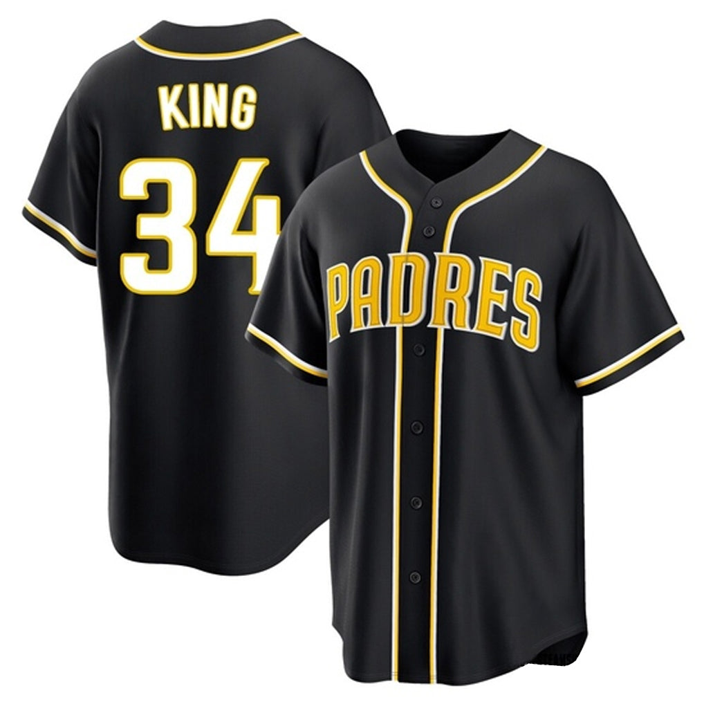 Rebec S.Diego Padres #34 Michael King Player Black 2026 Fashion Home Stitched Jerseys
