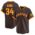 Rebec S.Diego Padres #34 Michael King Player Brown Home Cooperstown Collection Replica Game Stitched Jerseys