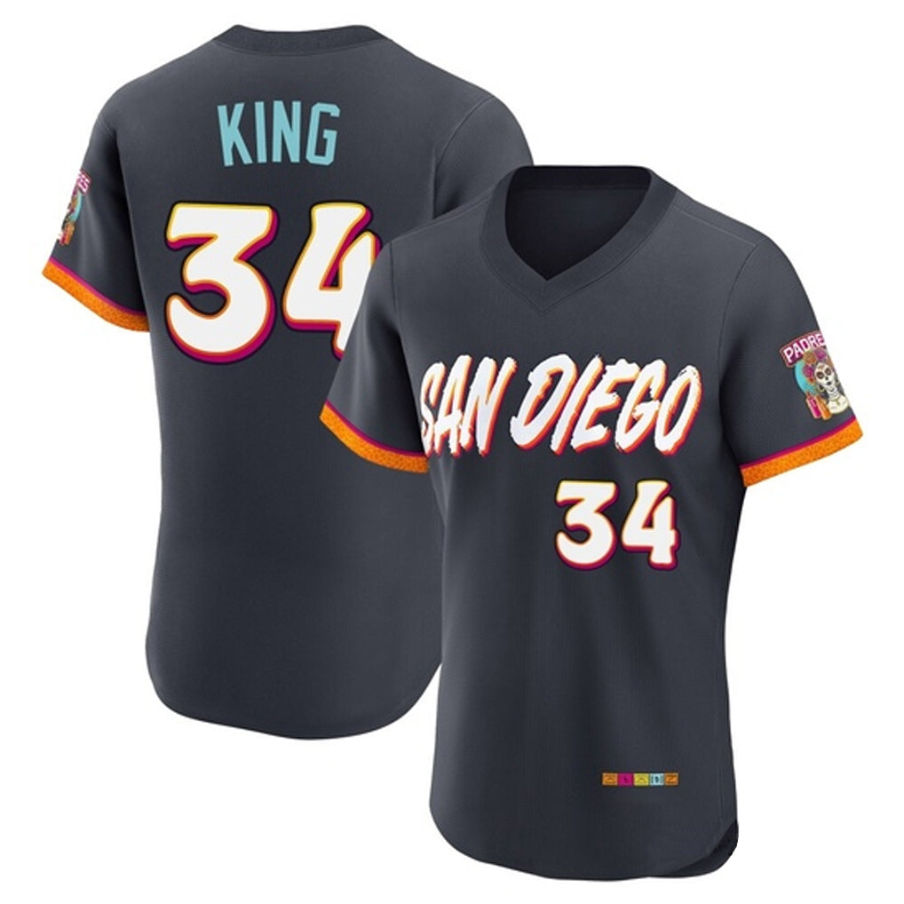 Rebec S.Diego Padres #34 Michael King Player Obsidian 2026 City Connect Home Limited Elite T-shirt Stitched Jerseys