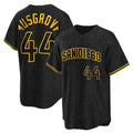 Rebec S.Diego Padres #44 Joe Musgrove Player Black Snake Skin City Home Game Stitched Jerseys