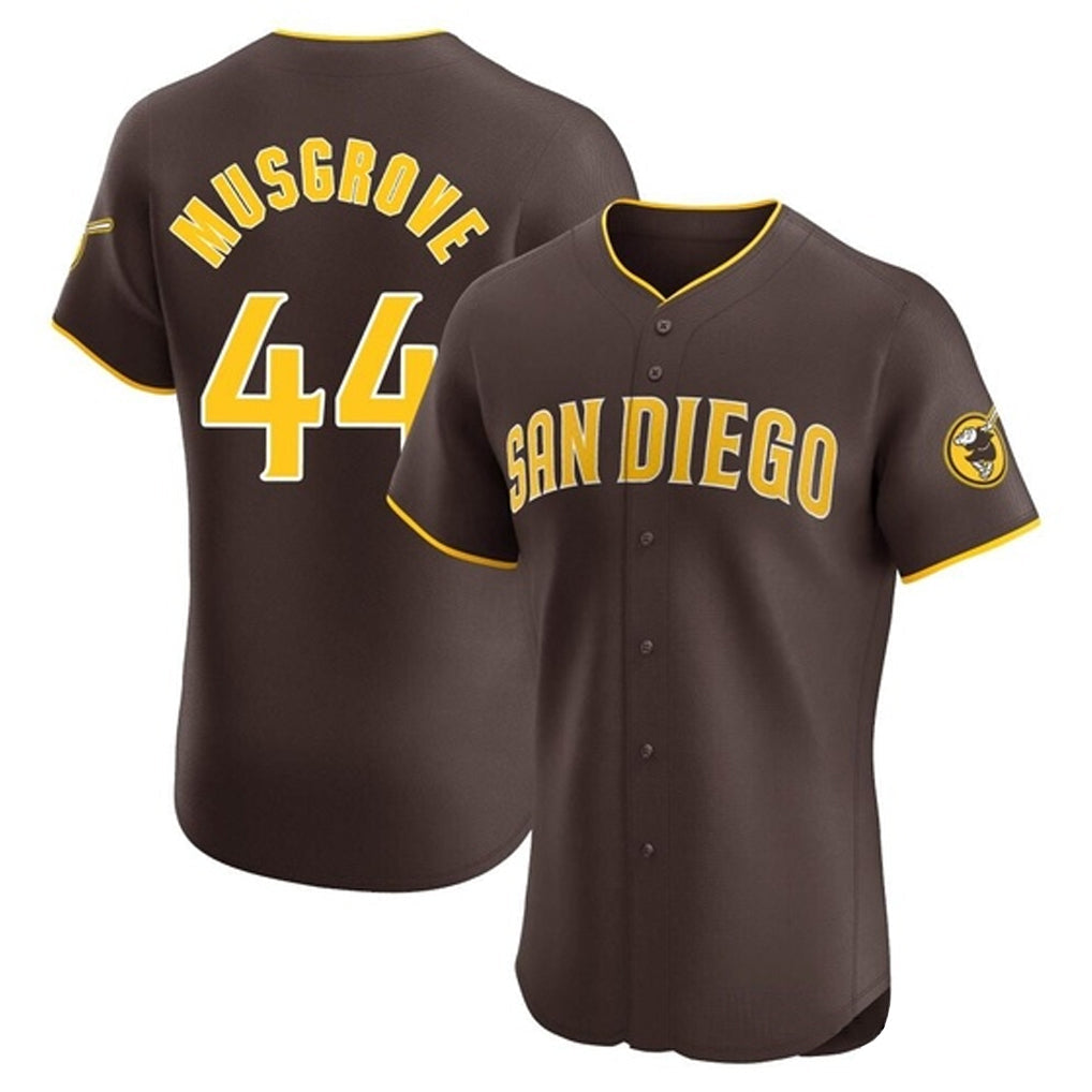 Rebec S.Diego Padres #44 Joe Musgrove Player Brown Home Limited Elite Stitched Jerseys