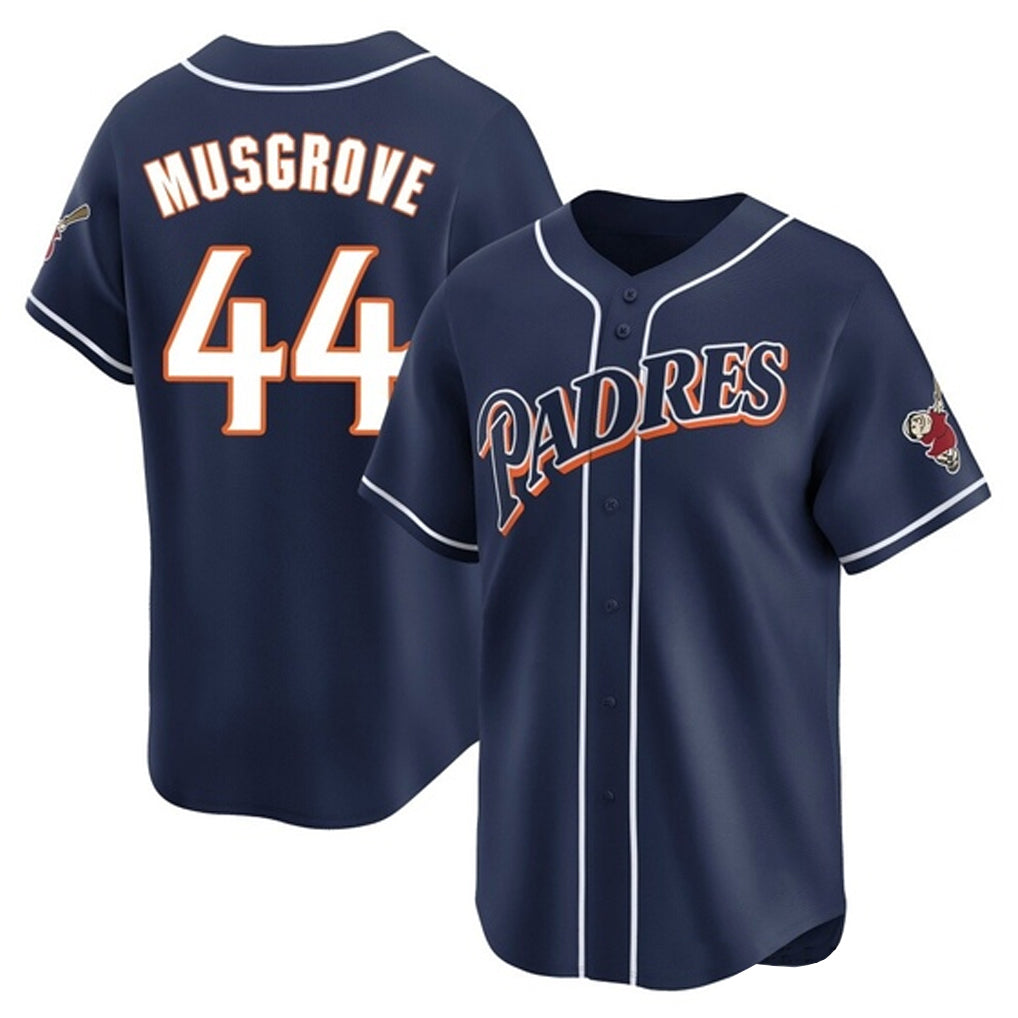 Rebec S.Diego Padres #44 Joe Musgrove Player Navy Cooperstown Collection Limited Home Stitched Jerseys