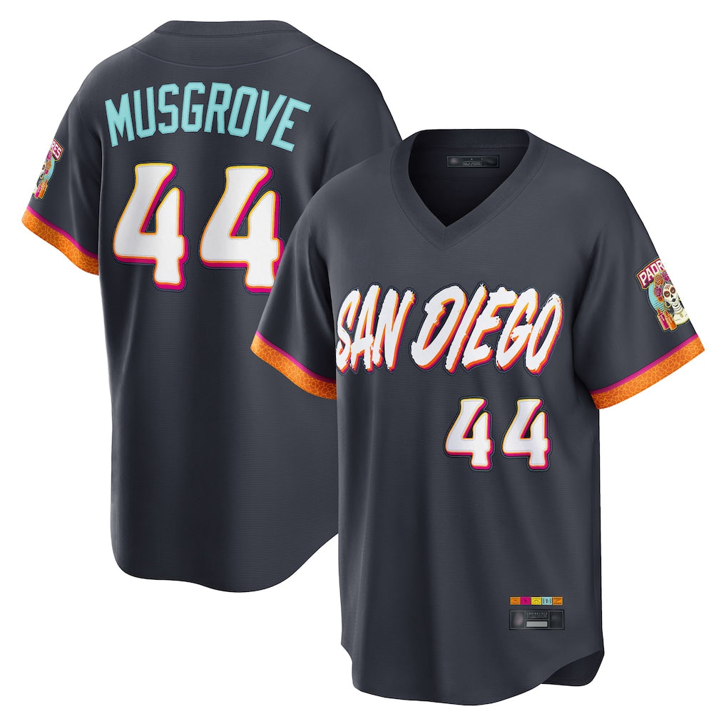 Rebec S.Diego Padres #44 Joe Musgrove Player Obsidian 2026 City Connect Home Limited T-shirt Stitched Jerseys