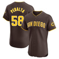 Rebec S.Diego Padres #58 Wandy Peralta Player Brown Home Limited Elite Stitched Jerseys