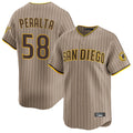 Rebec S.Diego Padres #58 Wandy Peralta Player Khaki Home Limited Stitched Jerseys