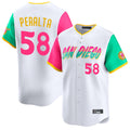 Rebec S.Diego Padres #58 Wandy Peralta Player White City Connect Home Limited Stitched Jerseys