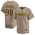 Rebec S.Diego Padres #98 Randy Vasquez Player Khaki Home Limited Stitched Jerseys