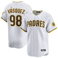 Rebec S.Diego Padres #98 Randy Vasquez Player White Home Limited Stitched Jerseys