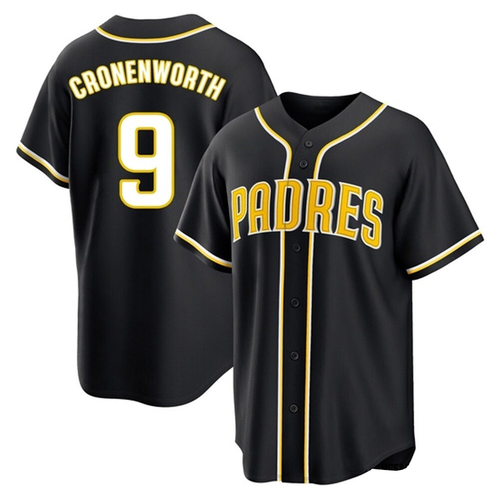 Rebec S.Diego Padres #9 Jake Cronenworth Player Black 2026 Fashion Home Stitched Jerseys