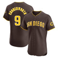 Rebec S.Diego Padres #9 Jake Cronenworth Player Brown Home Limited Elite Stitched Jerseys
