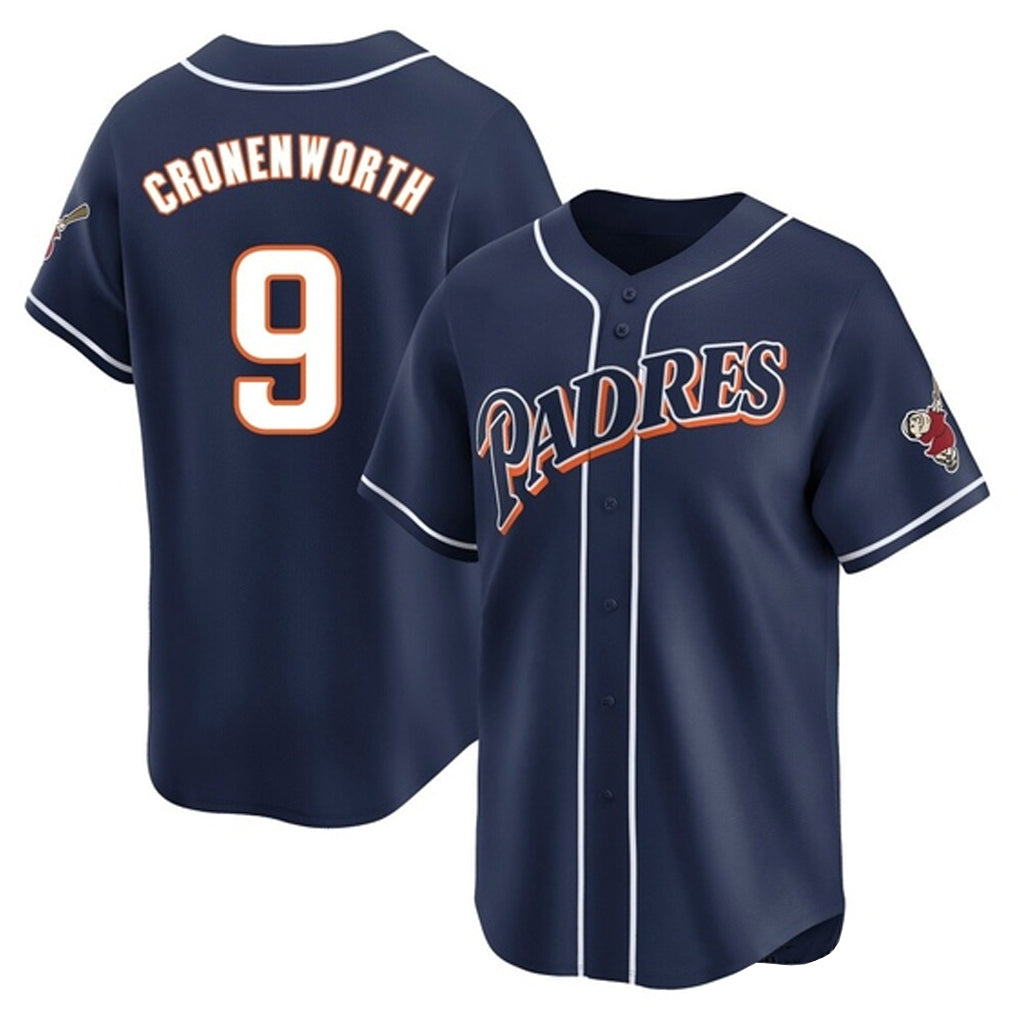 Rebec S.Diego Padres #9 Jake Cronenworth Player Navy Cooperstown Collection Limited Home Stitched Jerseys
