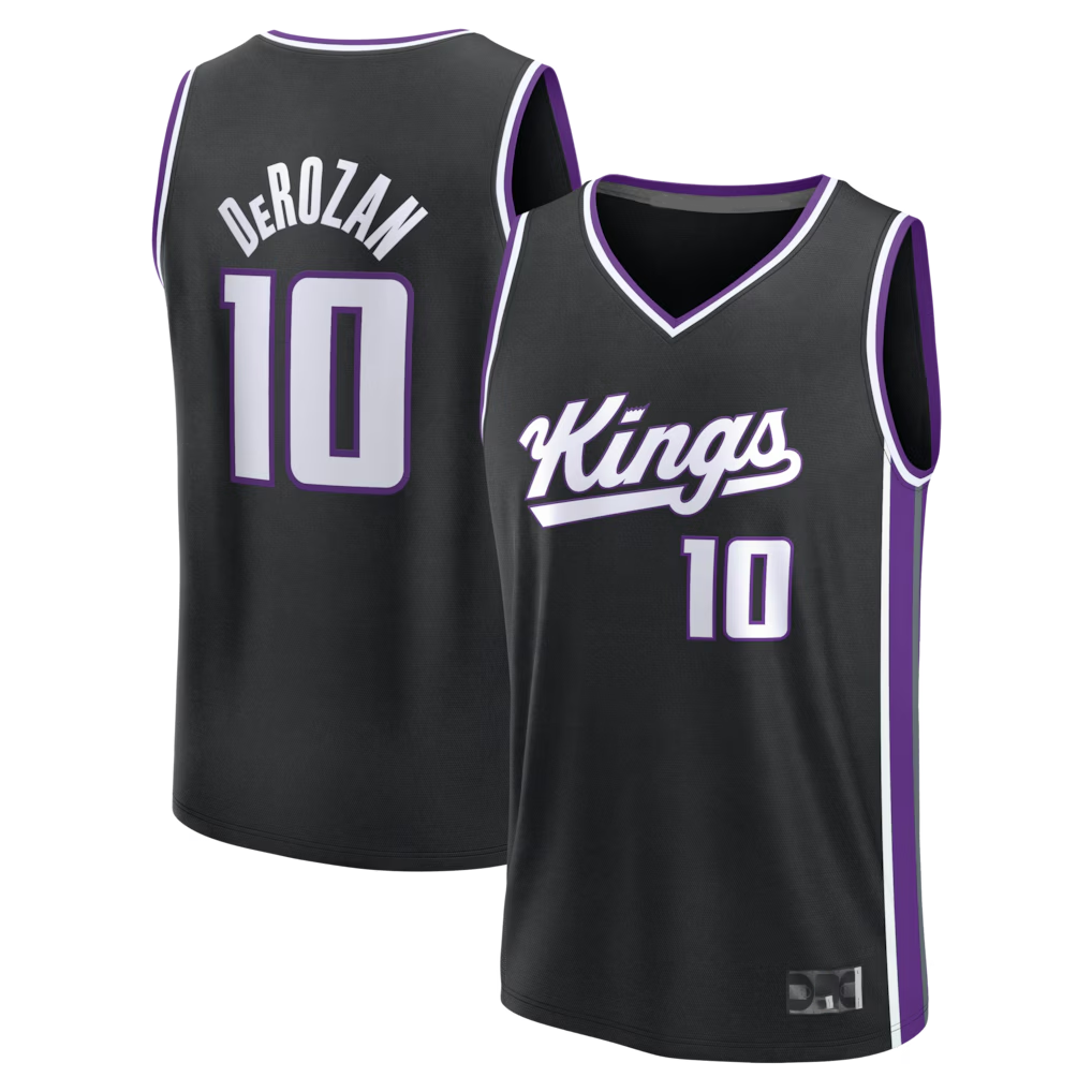 Rebec S.Kings #10 DeMar DeRozan Fanatics Black Fast Break Replica Player Jerseys - Icon Edition