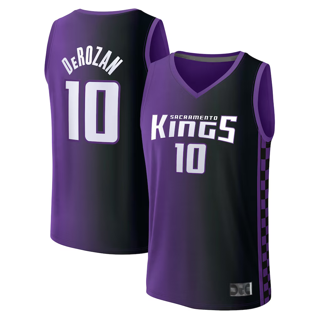 Rebec S.Kings #10 DeMar DeRozan Fanatics Purple Fast Break Replica Jerseys - Statement Edition