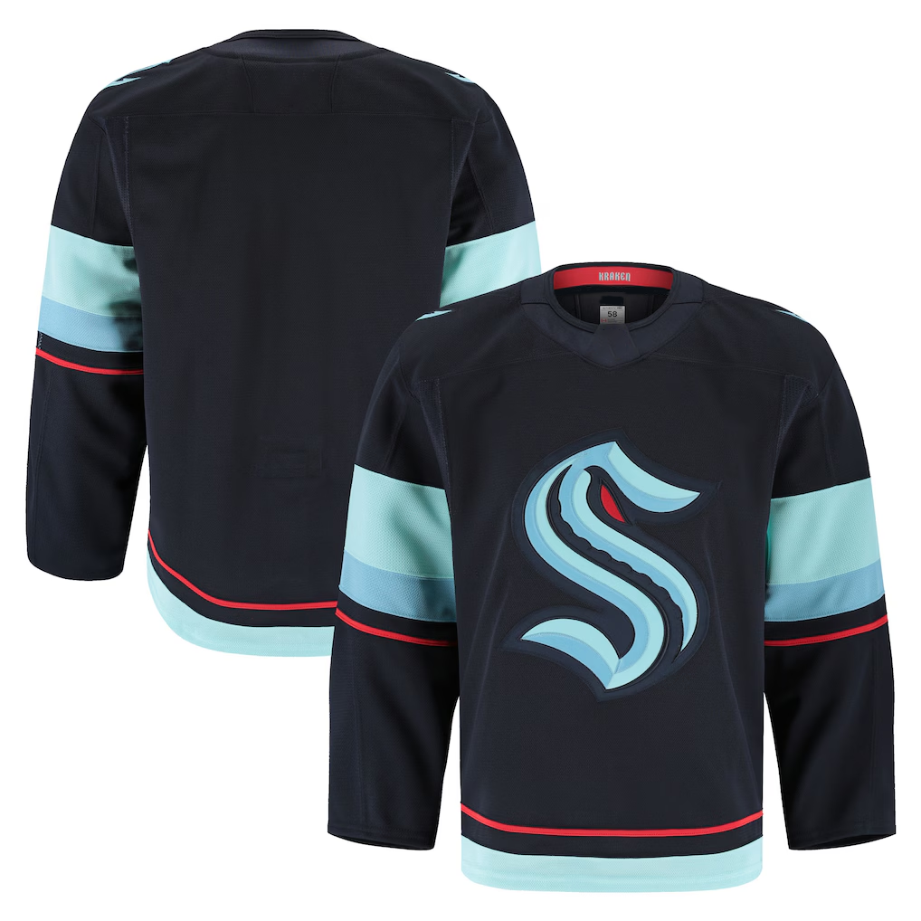 Rebec S.Kraken Deep Sea Blue Home Authentic Pro Jerseys