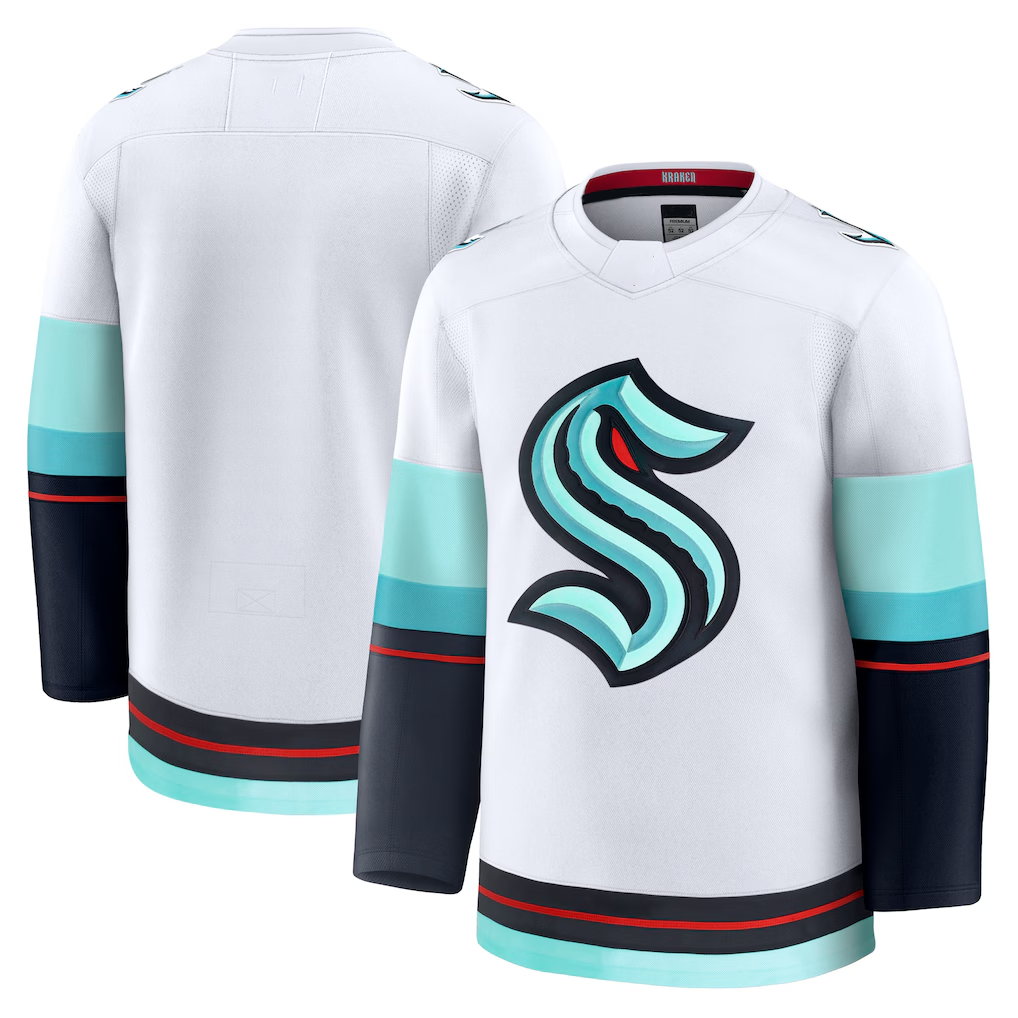 Rebec S.Kraken White Away Premium Jerseys