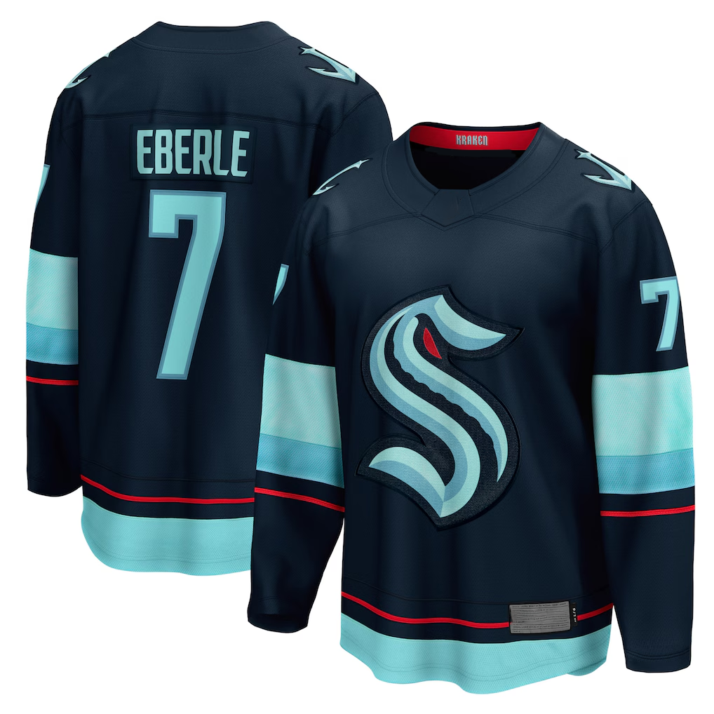 Rebec S.Kraken #7 Jordan Eberle Navy Home Breakaway Player Jerseys