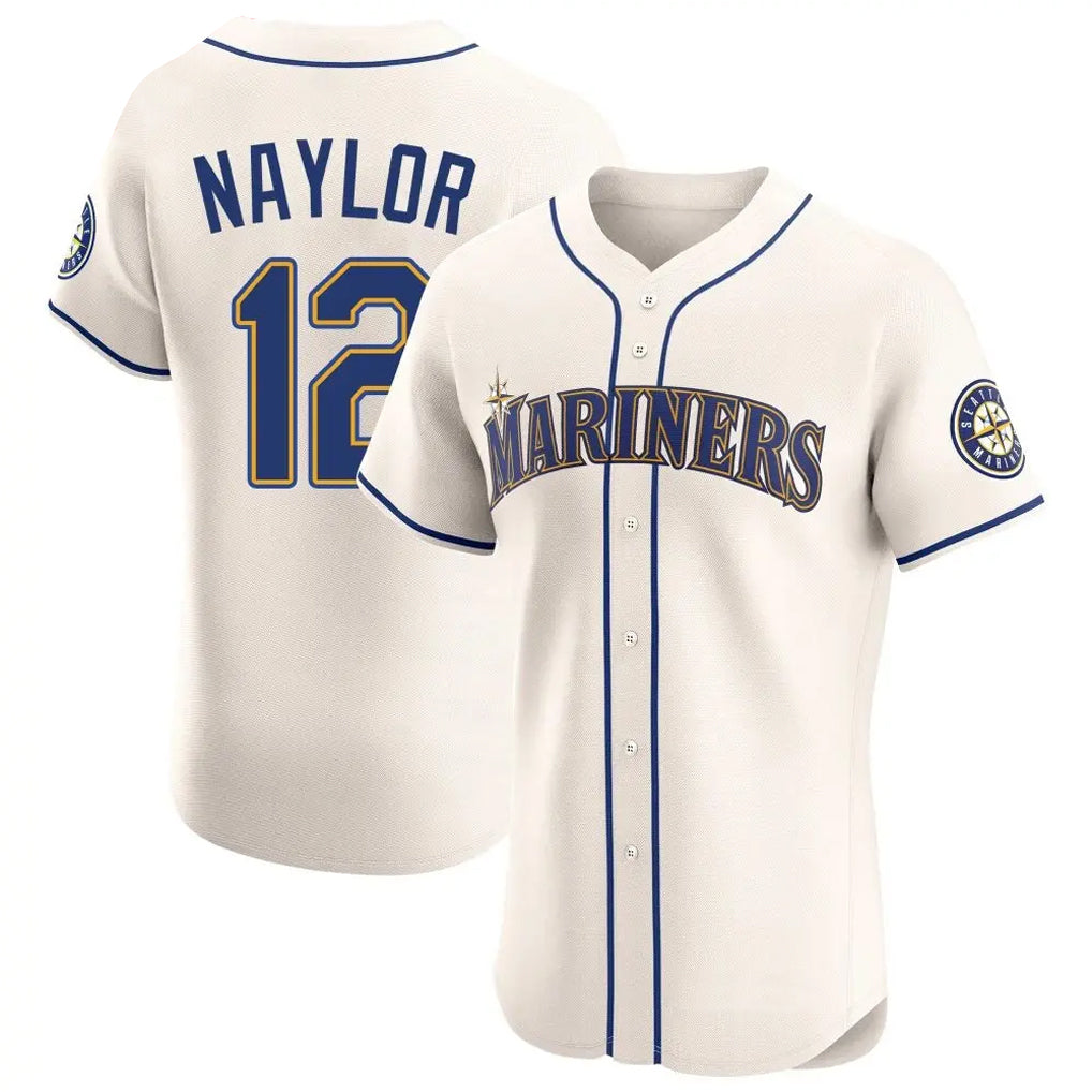 Rebec S.Mariners #12 Josh Naylor Player Cream Home Limited Elite Stitched Jerseys