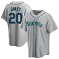 Rebec S.Mariners #20 Luke Raley Player Gray Home Game Stitched Jerseys