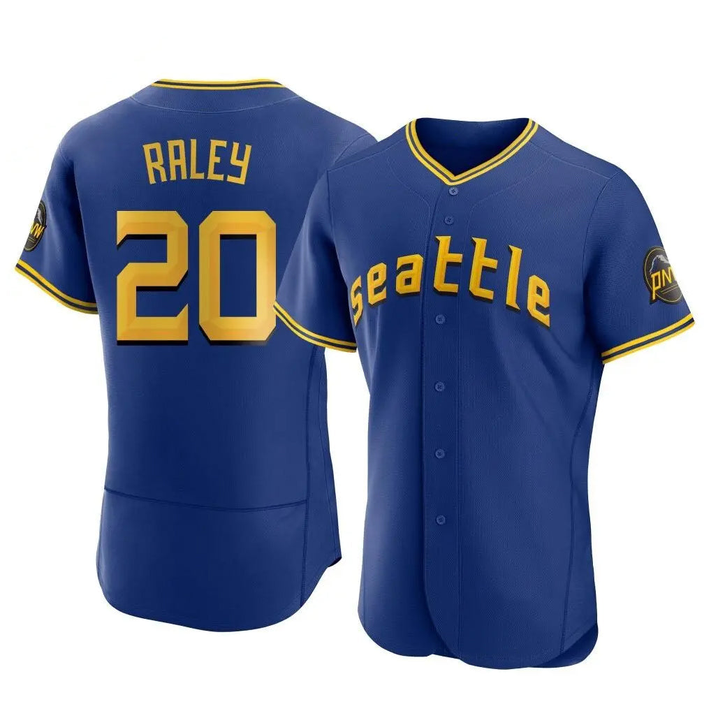 Rebec S.Mariners #20 Luke Raley Player Royal City Connect Home Limited Elite Stitched Jerseys