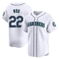 Rebec S.Mariners #22 Bryan Woo Player White Home Limited Stitched Jerseys
