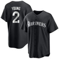Rebec S.Mariners #2 Cole Young Player Black Home Limited Stitched Jerseys