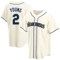 Rebec S.Mariners #2 Cole Young Player Cream Home Game Stitched Jerseys
